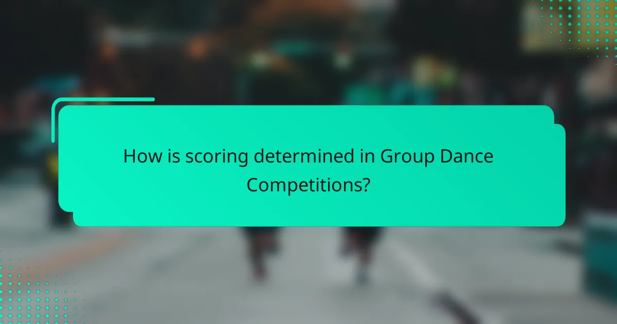 How is scoring determined in Group Dance Competitions?